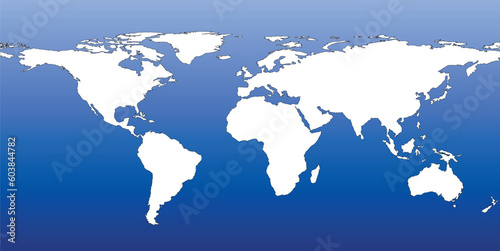 Blue and white vector world - simple and clean image
