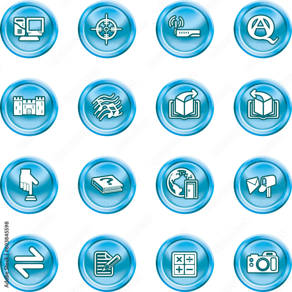 Internet or Computing Icon Set. No meshes used Internet or Computing Icon Set. No meshes used