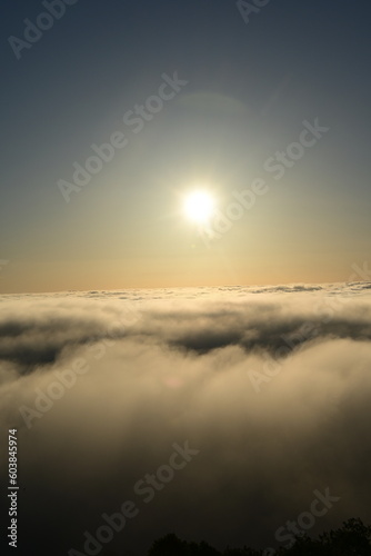 sunrise in the clouds