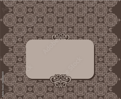 Retro ornament with banner for your text.