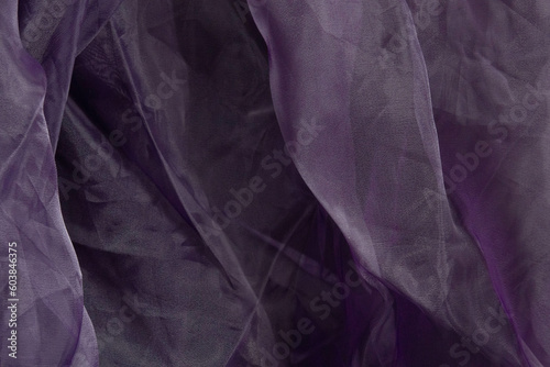 abstract background from Aubergine organza fabric