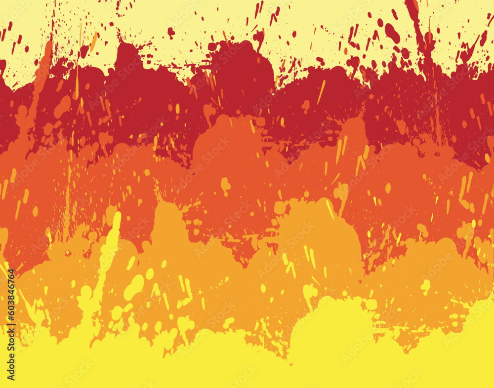 Abstract vector background of yellow, orange and red grunge