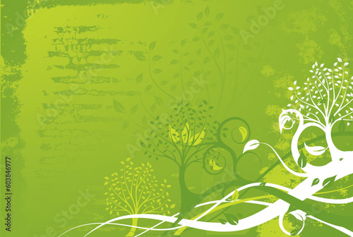 Grunge tree background  vector illustration