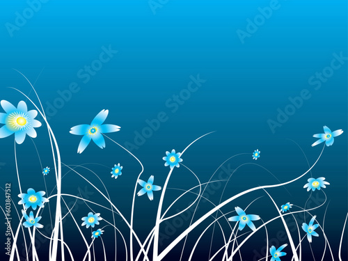 Winter abstract floral design with plenty of copy space an ideal background