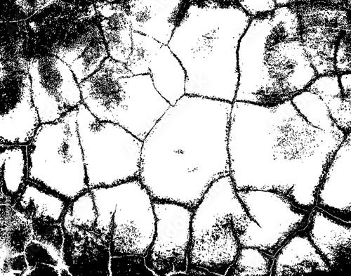 Abstract editable vector background of grunge cracks