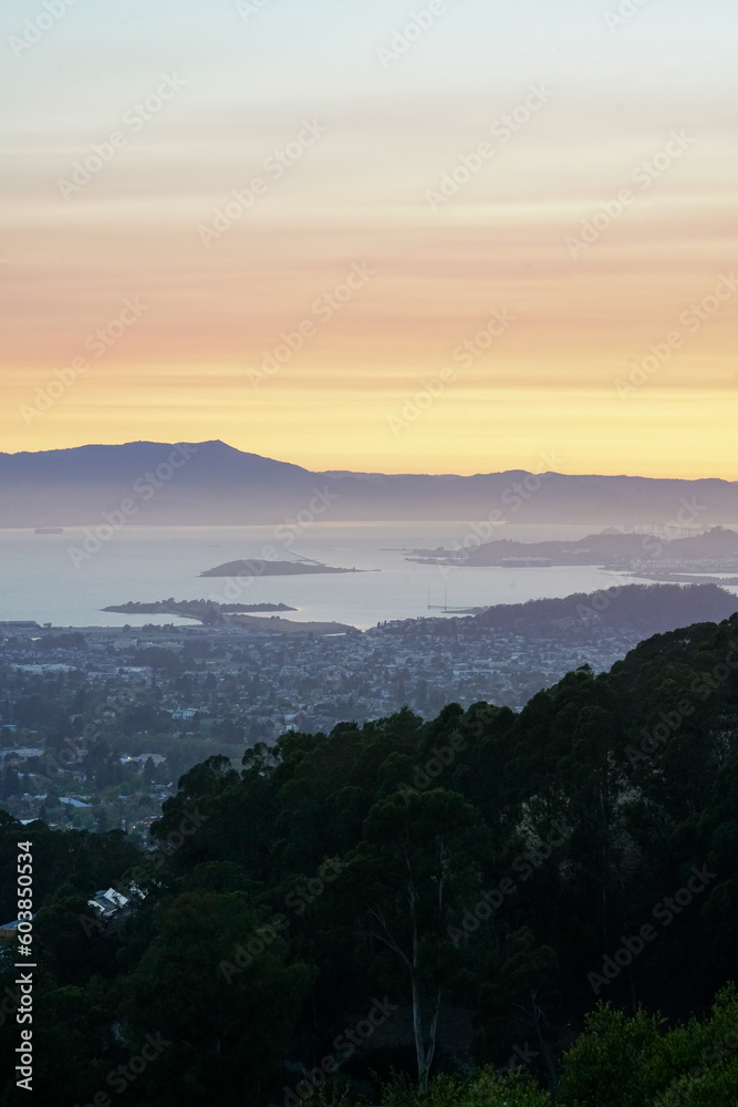 Beautiful view from Grizzly Peak in Berkeley, California