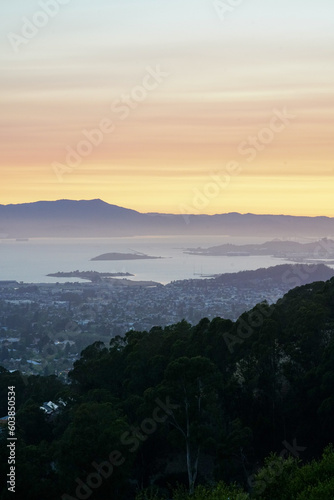 Beautiful view from Grizzly Peak in Berkeley, California