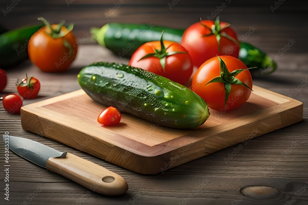 tomatoes and cucumbers