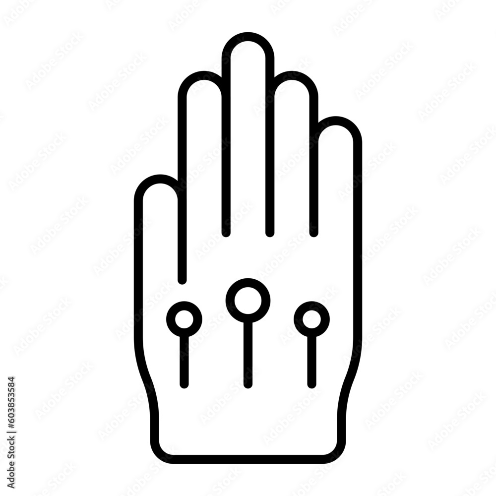 Fototapeta premium Robot Head Thin Line Icon