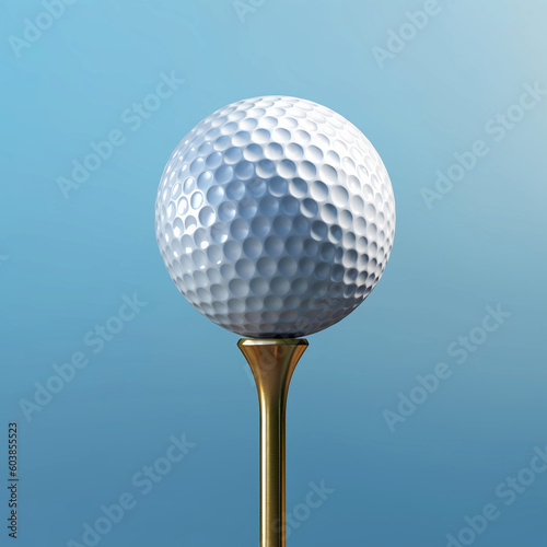 Golf Ball on a Golden Tee