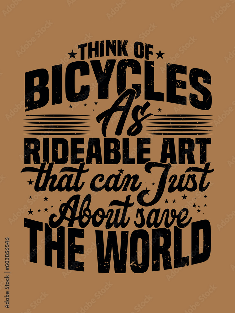 Obraz premium bicycles typographic vintage retro white graphic shirt design