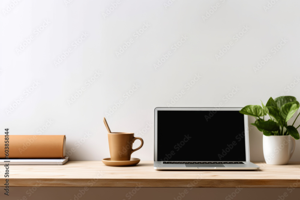 A clean, minimalist office workspace A clean, minimalist office workspace