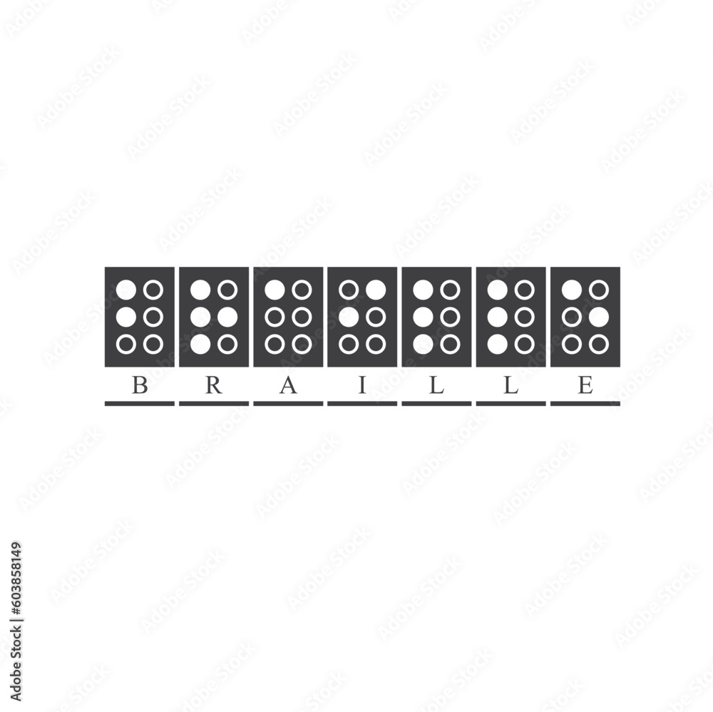 illustration of braille, braille reading, vector art. illustration of braille, braille reading, vector art.
