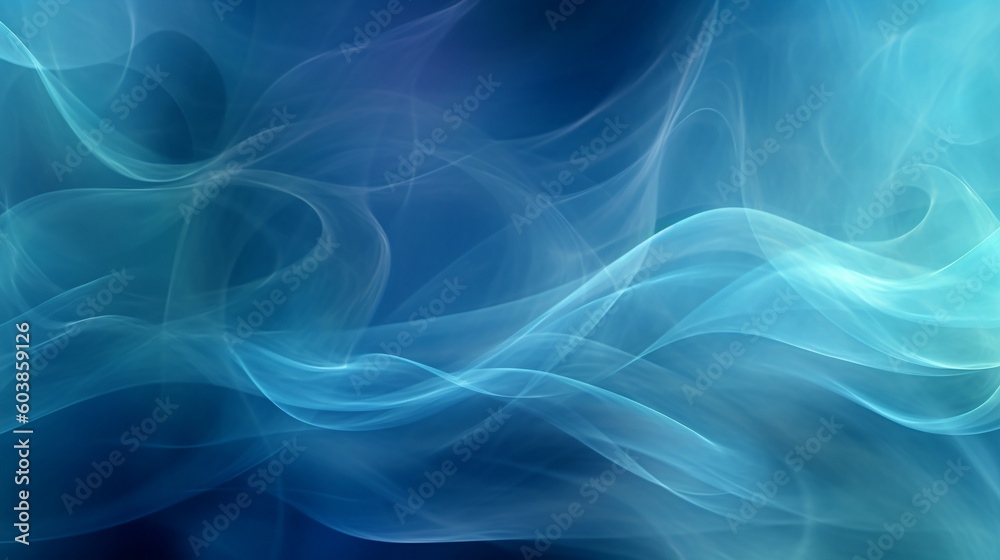 Blue smoke texture #2, website banner background, Generative AI