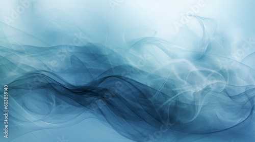 Blue smoke texture #4, website banner background, Generative AI