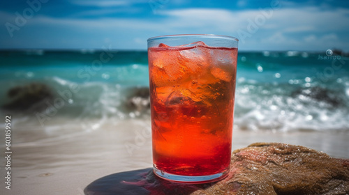 perfect summer cocktail on the beach