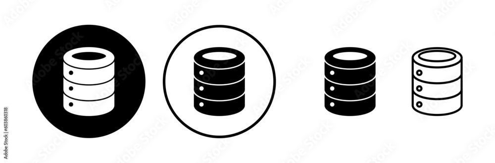 Database icon vector. server icon. storage Database icon vector. server icon. storage