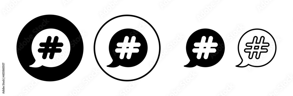 Fototapeta premium Hashtag icon vector. hashtag simbols