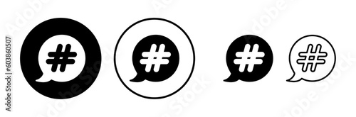Hashtag icon vector. hashtag simbols
