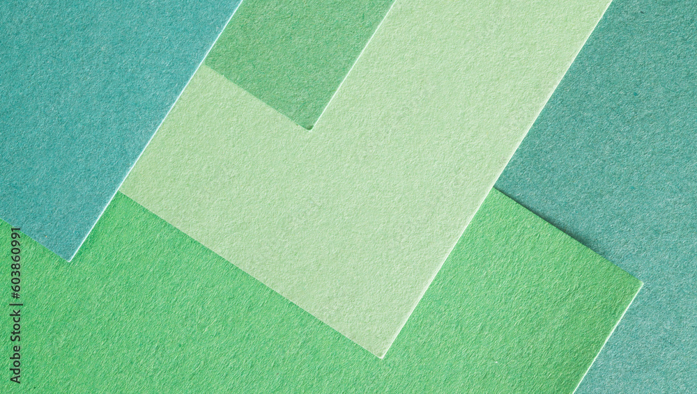 Fototapeta premium green and light green colored paper with texture for postcard banner background
