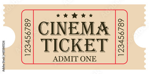 Vector ticket. Vector flat ticket illustration. Ticket icon. Old ticket.