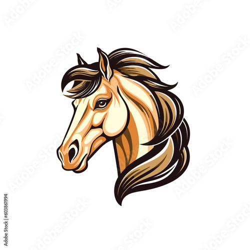 Fototapeta Naklejka Na Ścianę i Meble -  Horse head logo vector - Animal Brand Symbol