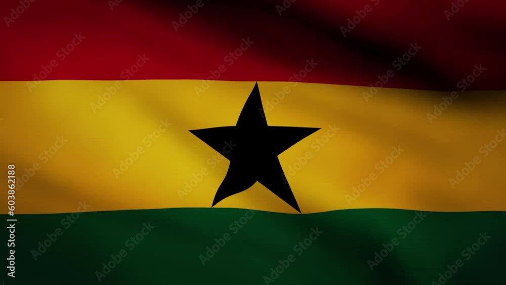 Ghana waving flag