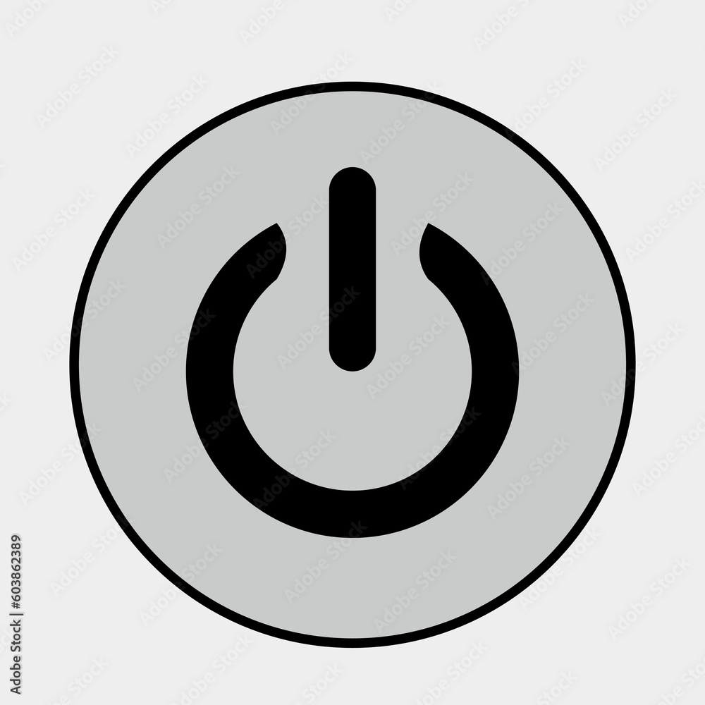 Power Button Start Vector Icon Power Button Start Vector Icon