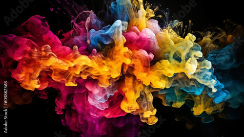 colorful splash smoke background