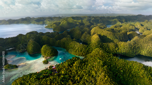 Sohoton Cove National Park is located on Bucas Grande Island, province of Surigao del Norte, Philippines. Photo taken with DJI Mavic 3. photo