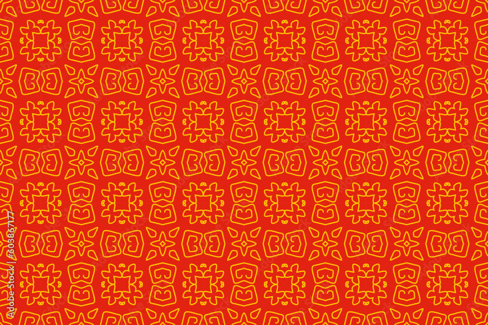 Red orange chinese seamless vector pattern. Abstract background, Decorative wallpaper. Red orange chinese seamless vector pattern. Abstract background, Decorative wallpaper.