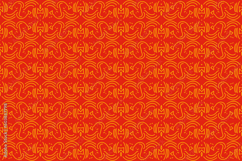 A red and orange pattern in seamless design vector illustration.  Suitable for various design projects, such as backgrounds, textiles, and digital artwork.