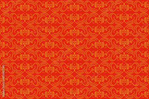A red and orange pattern in seamless design vector illustration. Suitable for various design projects, such as backgrounds, textiles, and digital artwork.