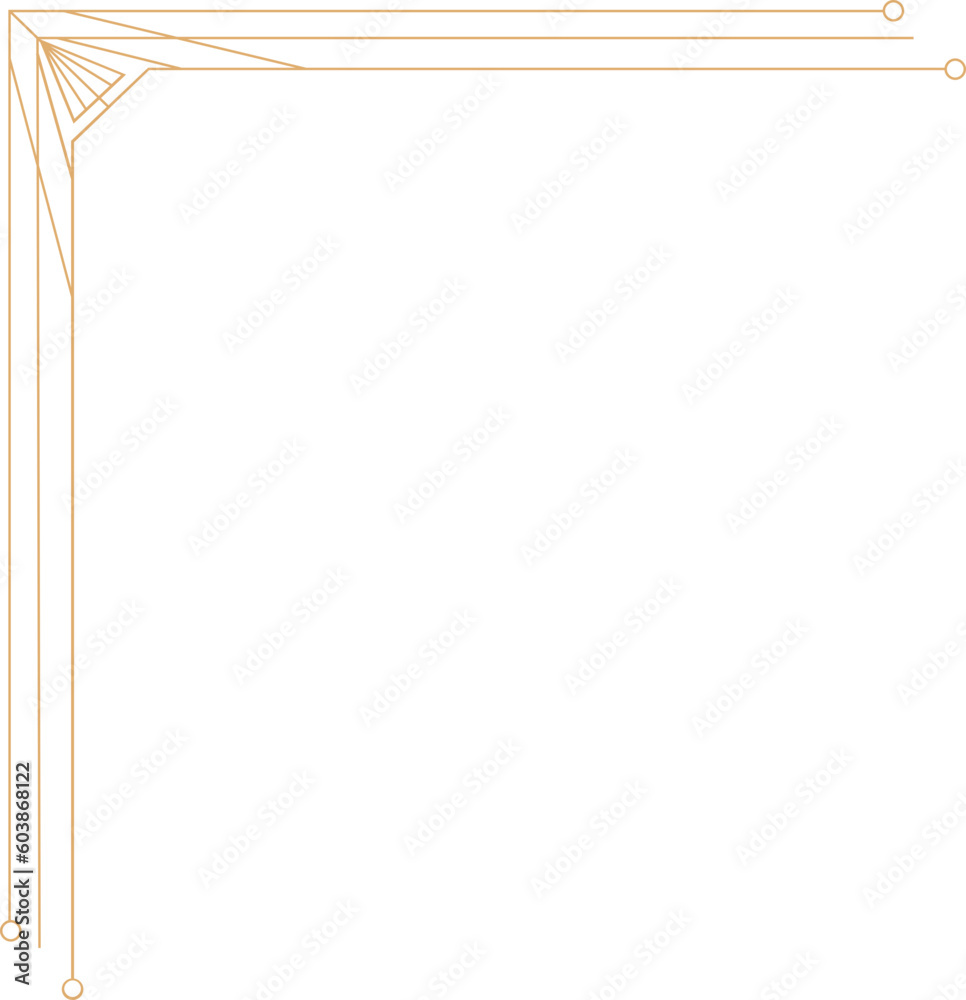 Monoline Art Deco Corner Border Monoline Art Deco Corner Border