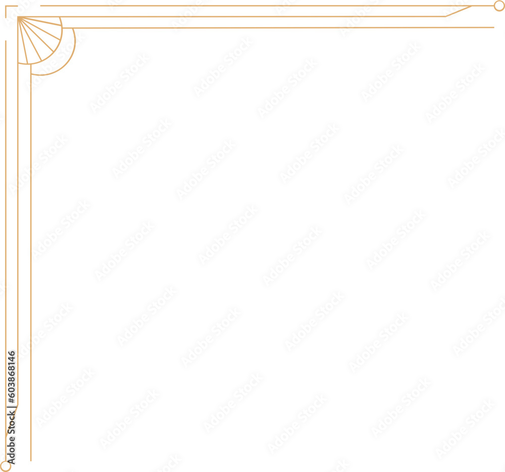 Monoline Art Deco Corner Border Monoline Art Deco Corner Border