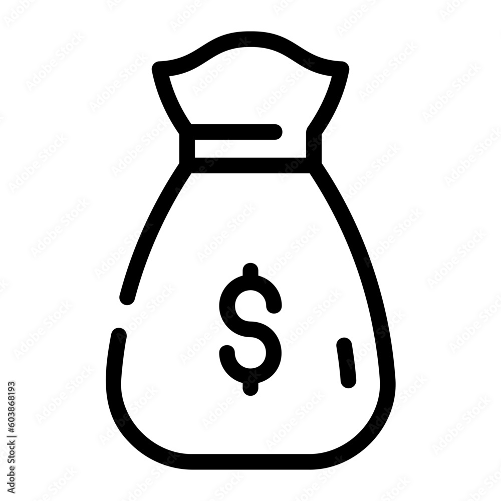money bag line icon money bag line icon