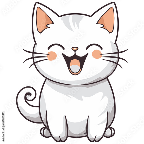 Cartoon cat smiling © ibhonk