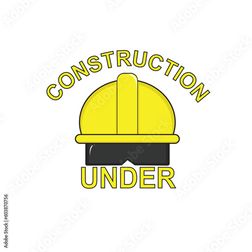 Doodle illustration of a construction worker hard hat