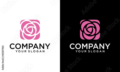 Abstract elegant tree leaf flower logo icon vector design. Universal creative premium symbol. Graceful jewel boutique vector sign