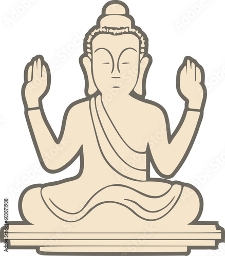 Meditation pose illustration