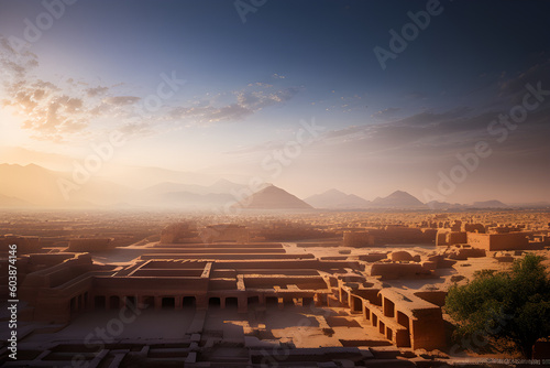 Ancient city landscape  orient - Generative AI