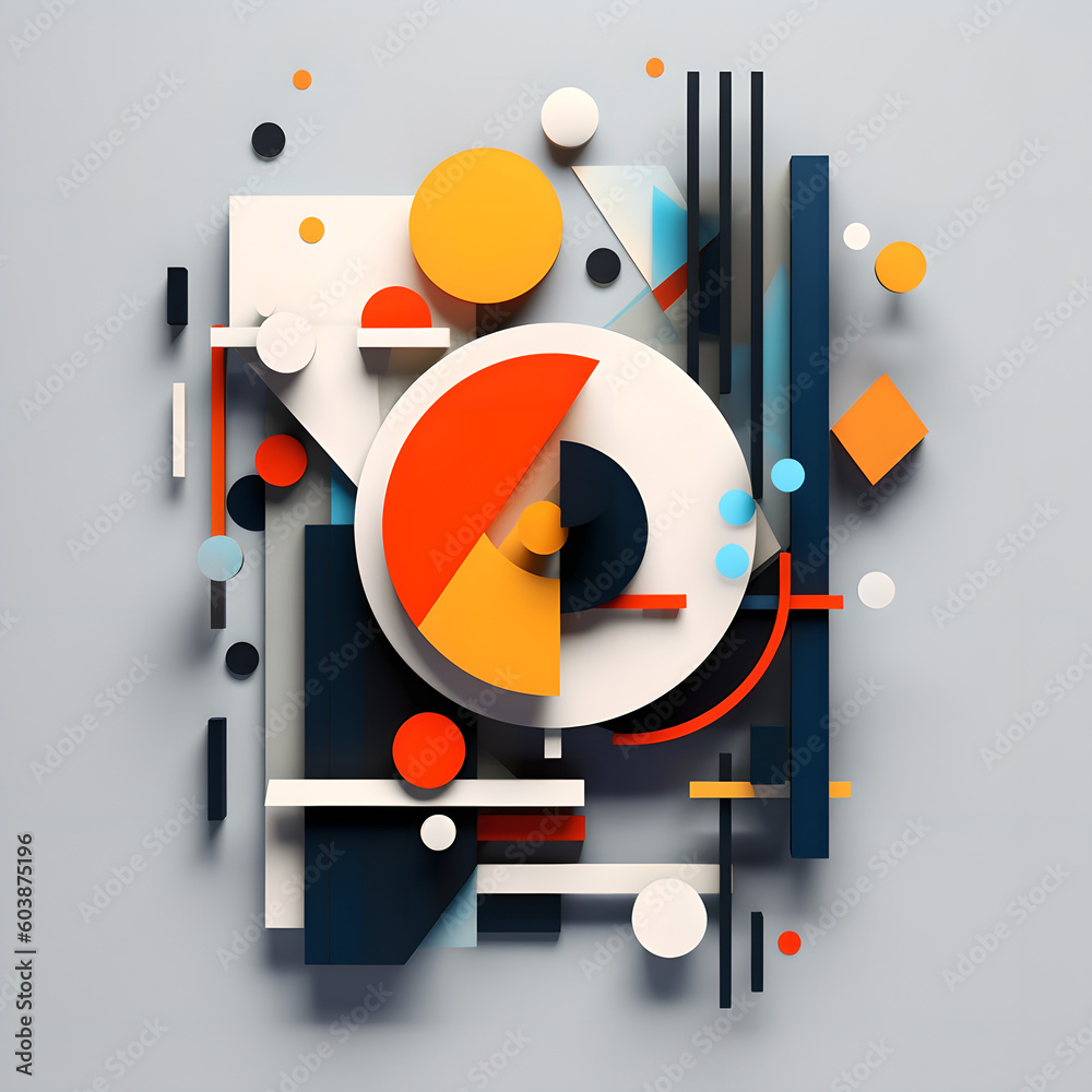 Obraz premium Symmetric Visions: Exploring Geometric Abstraction