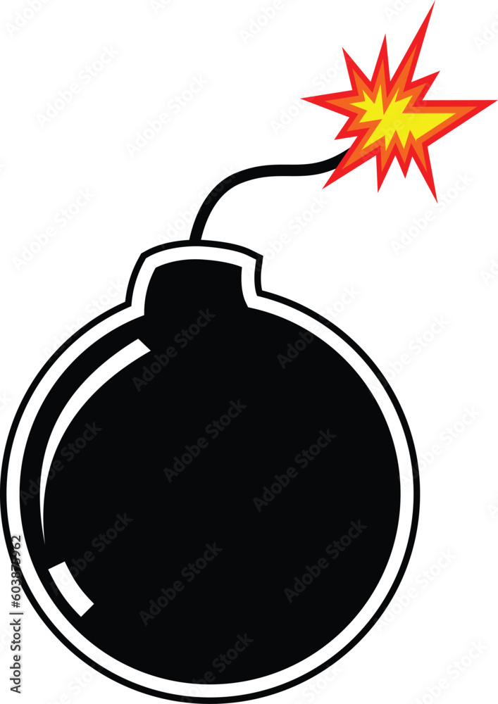 bomb with burning fuse vector illustrations bomb with burning fuse vector illustrations