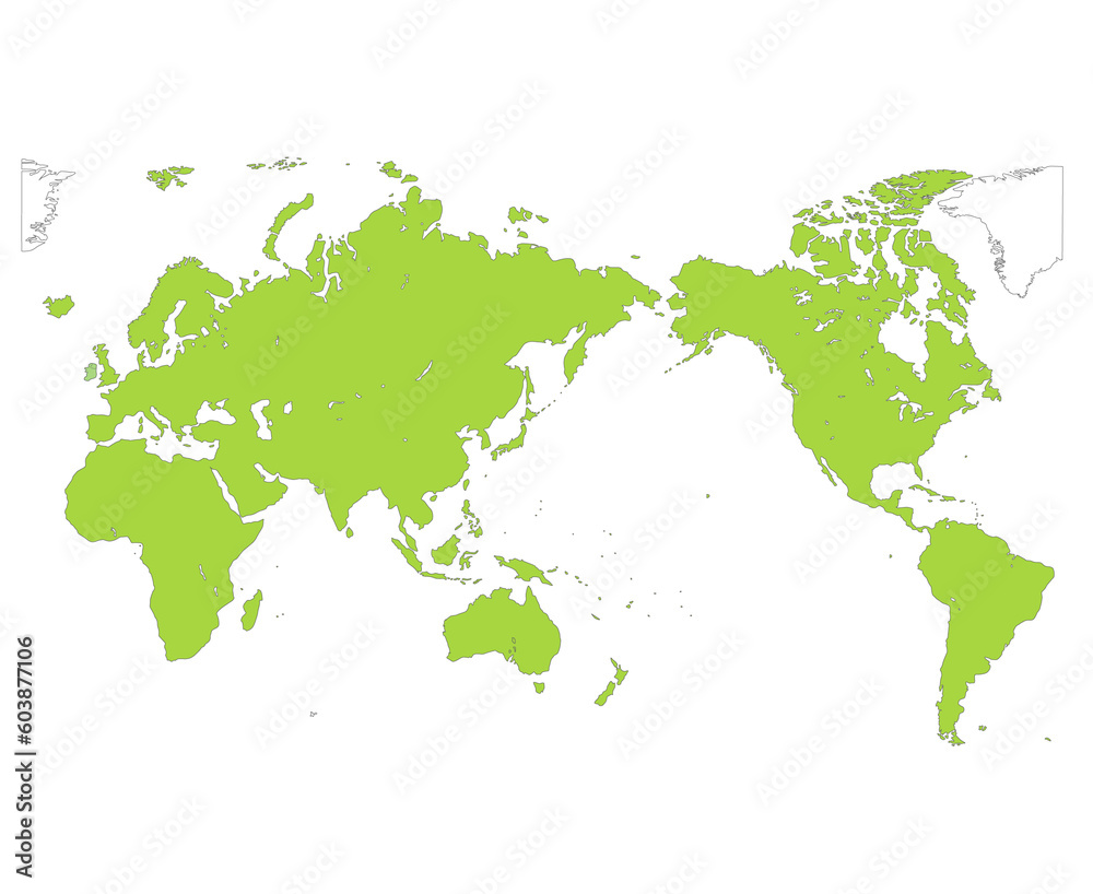 シンプルな世界地図のイラスト シンプルな世界地図のイラスト
