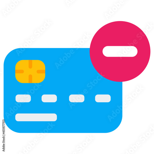 no credit card flat icon