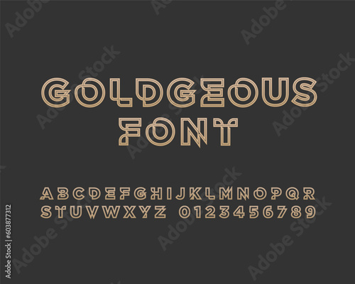 Luxury Infinity line connected designer font set