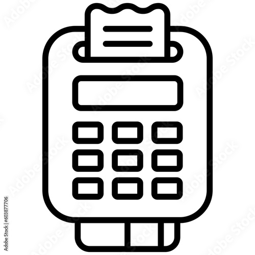 pos terminal outline icon