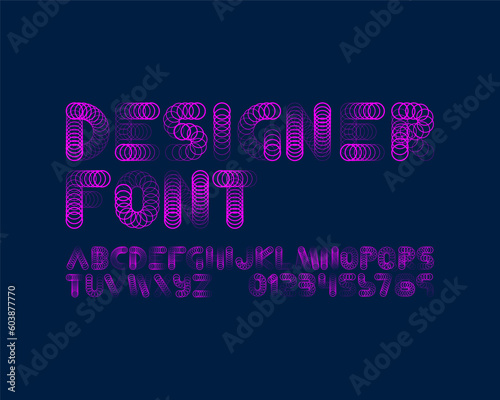 circle shape motion designer font set