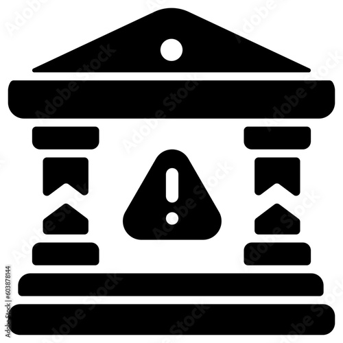 bankruptcy glyph icon