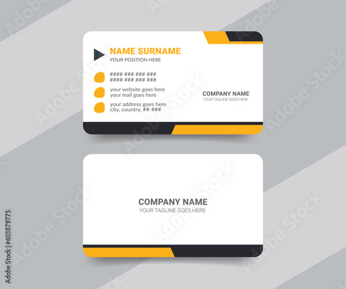 Professional medical-style business card design template. Medical healthcare or hospital and doctor name card template.
